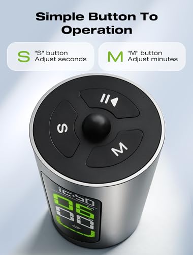 MASHI Portable Visual Digital Timer with Silent Mode and Vibration Alarm