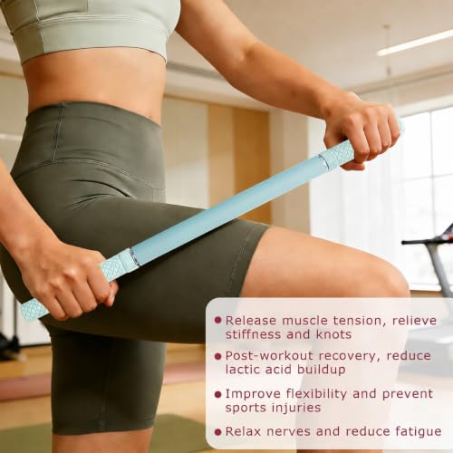 Muscle Roller Stick - Massage Roller for Myofascial Release & Deep Tissue Massage for Legs, Back, Shoulders - Relieve Soreness & Improve Recovery Blue 22.8inch - color: Blue-58cm