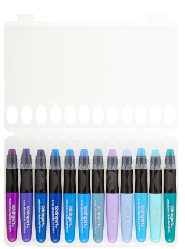 KINGART GS006-1 Mixed Media Gel Stick Crayon, Brown | 1-Piece Artist Crayon: Brush on water for watercolor effects; odorless and non-toxic - color: Brown