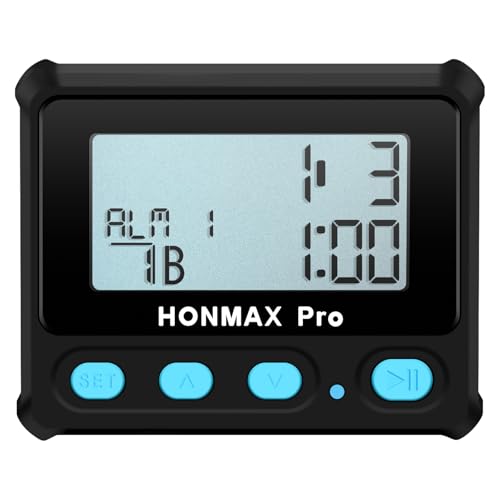 8100 Professional Interval Timer and Stopwatch, Backlight, USB-C Charged, Clock -Black - color: Black