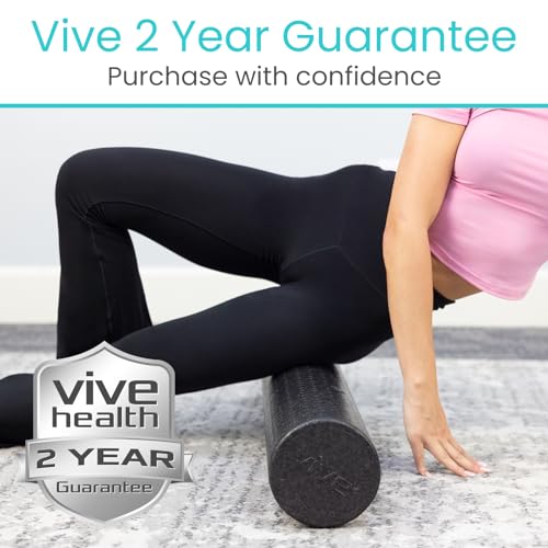 Vive High Density Foam Roller (36 inch) - Large Foam Roller for Exercise - size: 36"