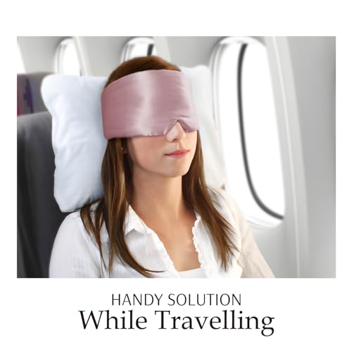 Zenssia 100% Mulberry Silk Sleep Mask Eye Mask for Men and Women, Light Plum - color: Light Plum