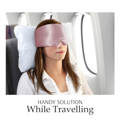 Zenssia 100% Mulberry Silk Sleep Mask Eye Mask for Men and Women, Light Plum - color: Light Plum