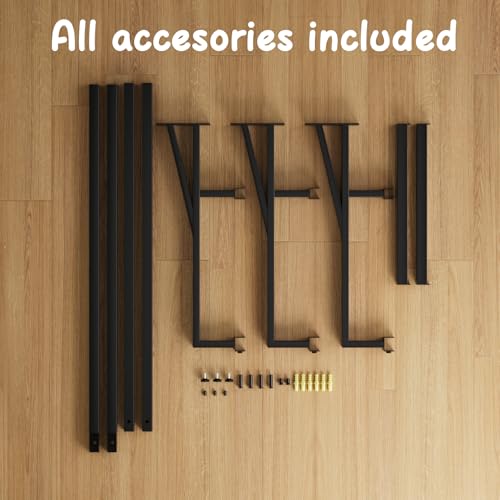 Yoga Ball Holder - Extra Large Wall Rack for Gym Garage Storage, Suitable for Stability/Theraband/Exercise/Barre Balls and Yoga Block