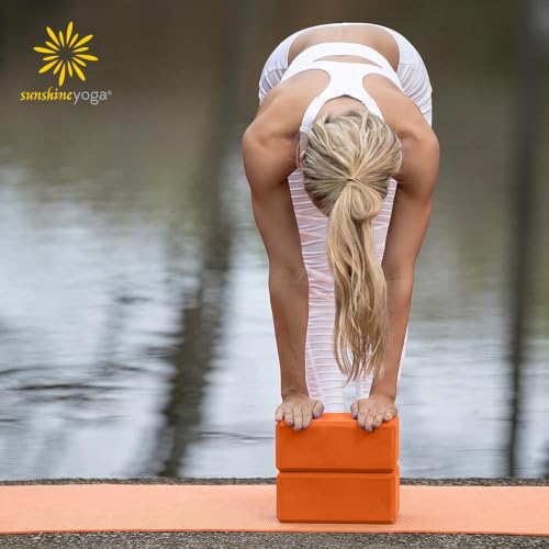 Bulk 4in Foam Yoga Blocks, 6 Pack - color: Orange