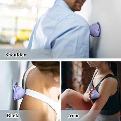 PROIRON Mountable Massage Ball with Suction Cup Pinpoint Deep Tissue Muscle Knot & Sore Relief, Vibration & Heating Trigger Point Massage Tool for Back Neck, Self-Massage Tool - color: Purple