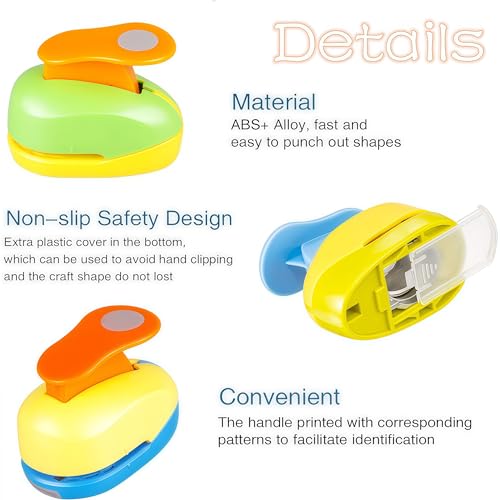 Circle Punch 2 inch Craft Lever Single Hole Shape Lever Punch Handmade Paper Candy Color By Random 2 inch（50.8mm） Circle - color: EVA-Circle-2
