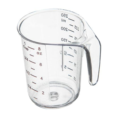 Restaurantware Clear Plastic Cup Measuring Cup, 3.8 x 3 x 3.8 In - size: 3.75" × 3.00" × 3.75"
