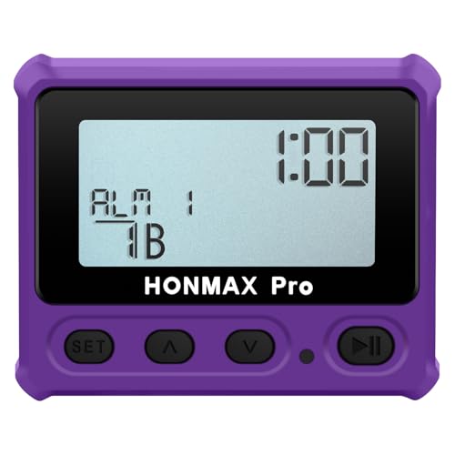 8100 Professional Interval Timer and Stopwatch, Backlight, USB-C Charged, Clock (Purple) - color: Purple