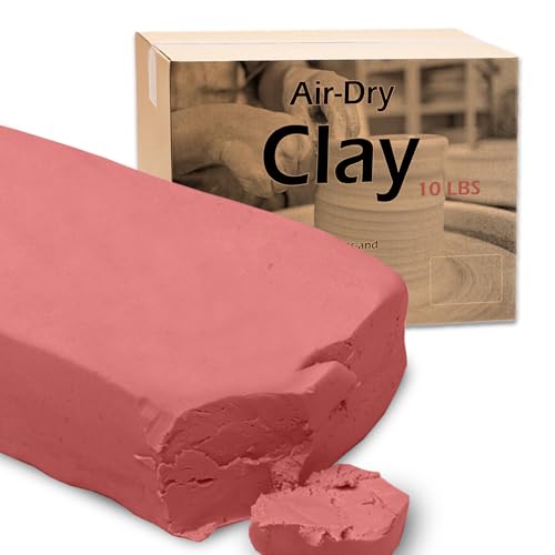 ReArt Air Dry Modeling Clay, for Sculpting, Wheel Throwing, Hand Building, All-Purpose Modeling Clay 10lbs for Sculpting (Terracotta) - color: Terracotta