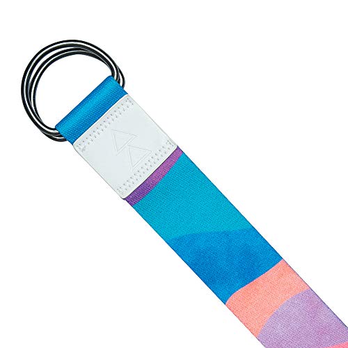 yogadesignlab | The Yoga Strap | Luxurious, Extra Long, Super Soft, Eco Printed | Studio Quality, Adjustable | Safely Stretch Further and Hold Longer | 8 ft Long - color: Mexicana, size: 240cm