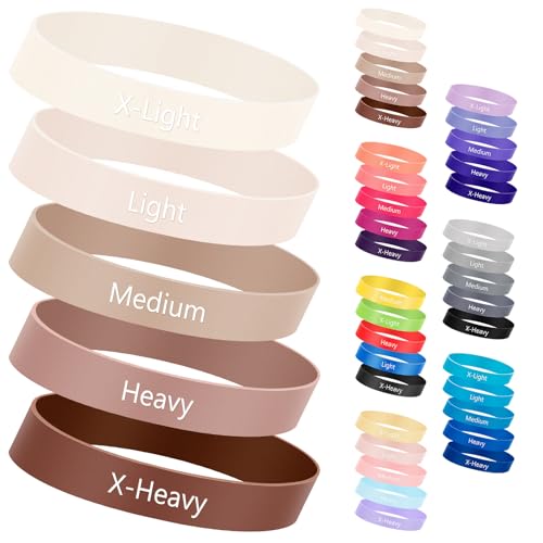 WinnerWhy 5 Pack Toe Exercise Bands Stretcher Separator Spacer,Coffee | Silicone Spacers for Bunion Corrector Alignment, Resistance Loop for Yoga Stretching Exercise, Foot Care with Carry Bag - color: Coffee