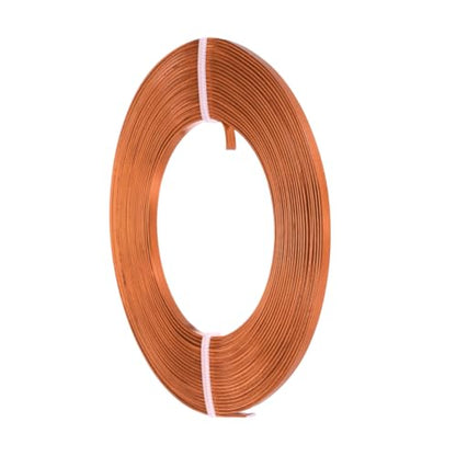 MECCANIXITY Aluminum Flat Wire, 3mm 18 Gauge Bendable Nose Wire Soft Craft Jewelry Wire for Jewelry Making Handmade Crafts DIY Bezel Sculpting, Orange Red - color: Orange Red
