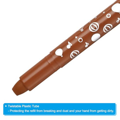 PATIKIL Gel Crayons, 3PCS Watercolor Crayons Silky Water Soluble Twist Bulk for Artists Coloring Drawing Painting, Brown Crayon - color: Brown