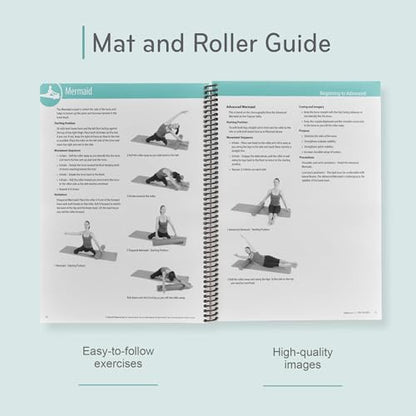 Balanced Body Mat and Roller Guide, Pilates Mat and Roller Guide for Workout Equipment, for Home Gym or Studio Use - size: Mat and Roller