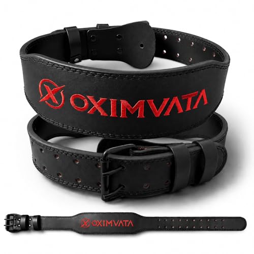 Weight Lifting Belt for Squat Deadlift Powerlifting Gym - color: Black/Red, size: Large