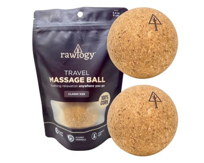 Travel Cork Massage Ball | Lightweight, Sustainable Alternative to Lacrosse Ball for Muscle Pain Relief (2.5 Inch (Pack of 2), Sanded Cork) - size: 2.5 Inch (Pack of 2)