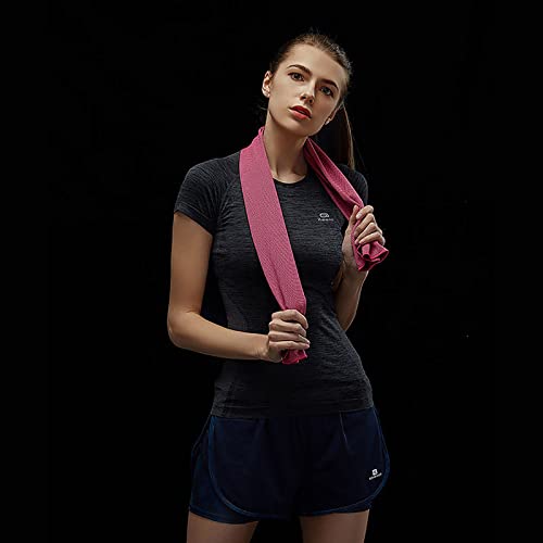 Pack of 20 Cooling Towel 40x12'' Ice Towel for Neck and Face Microfiber Chilly with Bag Breathable Yoga Gym Stay Cool Towels Sweat Rag for Workout Running Camping Pilates Beach, Rose - color: Rose Red