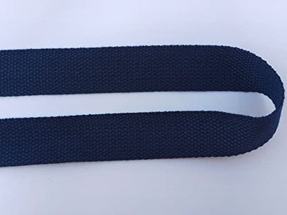 1 Inch Cotton Webbing 10 Yards Cotton Strap for Tote Canvas Bags Crafts Sewing (2019 Navy Blue) - color: 2019 Navy Blue