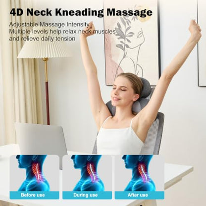 4D Kneading Shiatsu therapillow Massage Neck Hump