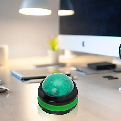Coolrunner Massage Ball, Manual Roller Massager, Handheld Self Massage | Therapy and Relax Full Body Tools for Sore Muscles, Shoulders, Neck, Arms, Legs, Back, Foot, Body (Green) - color: Green