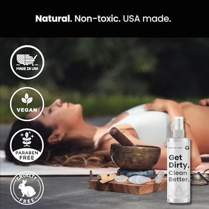 Yoga Mat Cleaner Spray – Spa-Like Scent | Eco-Friendly Formula | Neutralizes Sweat & Odor | Helps Protect Your Mat | 8 oz | Plant-Based, Made in USA | Body By Yoga