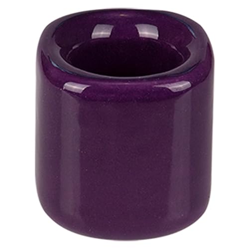 Mega Candles 10 pcs Dark Purple 1/2 Inch Diameter Ceramic Chime Ritual Spell Candle Holders, Great for Casting Chimes, Meditation, Rituals, Spells, Vigil, Witchcraft, Wiccan Supplies - color: Dark Purple, size: 10 Pieces