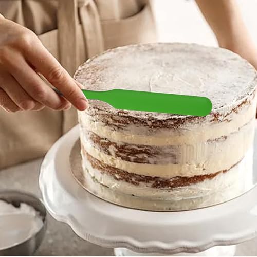 Septe 4pcs Silicone Spatula Set Silicone Spatula for cooking Cake Cream Spatulas Mixing Batter Scraper Non-Stick Flexible Baking Cooking Tool (4 Colors,StyleA)