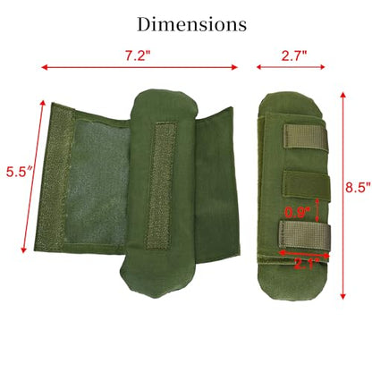 2 Pack Shoulder Strap Pad,Vest Shoulder Strap Pads Backpack Strap Pads Fit 2'' Sling Bags Shoulder Straps - color: Green