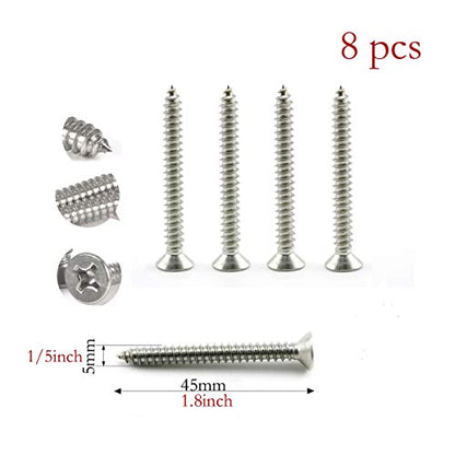 heyous 2 Set M8 Suspension Ceiling Wall Mount U Hook Anchor Hanger Stainless Steel Heavy Duty Multi Purpose Hammock Swing Ceiling Hook Square Base Plate with Snap Hook - color: Square, size: M8