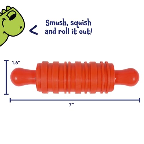 READY 2 LEARN Paint and Dough Texture Rollers, Set of 4 | Patterned Rolling Pins for Kids, Play Dough Accessories and Art Tools, Imagine Colors - style: Imagine Colors