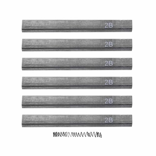 MECCANIXITY Compressed Charcoal Sticks, 2B Grade Square Vine Charcoal Sticks Set Art Supplies for Painting Drawing Sketching Shading Artists Beginners(Pack of 6) - style: 2B