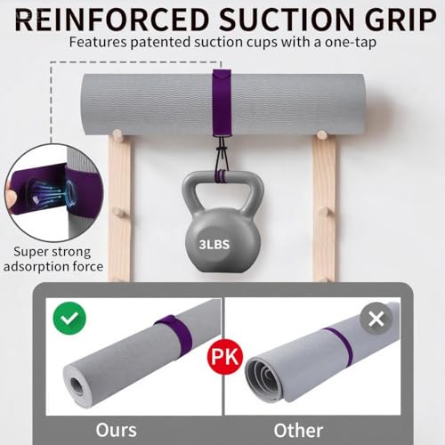 Yoga Mat Carrier Strap, Adjustable Thick Straps Sling for Carrying Large Mats, Stretching Band - color: 1pc Slap Band Purple