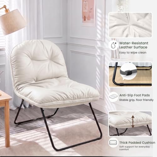 ZonLi Adjustable Floor Chair with Back Support - color: Beige