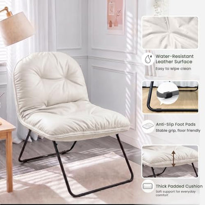 ZonLi Adjustable Floor Chair with Back Support - color: Beige