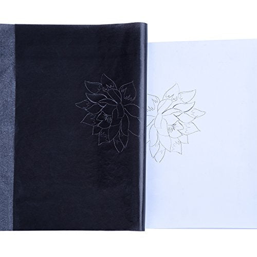 Outus 30 Pack Carbon Papers for Tracing, Graphite Carbon Copy Tracing Paper for Canvas Wood (30 Pack, 8.5 x 11 Inches) - color: Black, size: 8.5 x 11 Inch