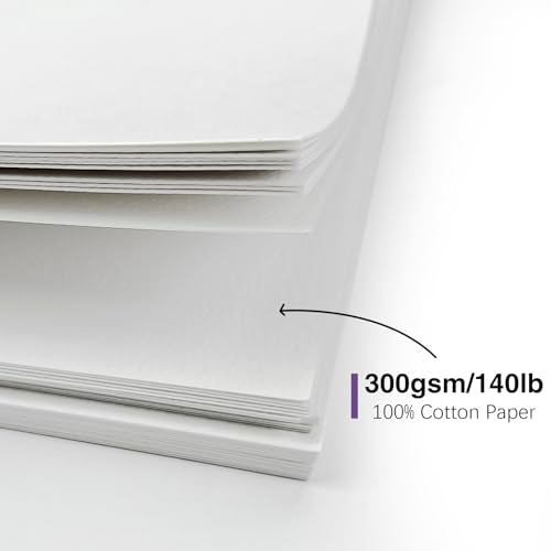 30 Pack Foldable Blank Watercolor Cards with Envelopes 4"x6" | 140lb/300gsm, 100% Cotton Water Color Cards with 10 Sheets Watercolor Postcards for Painting, Greeting, Birthday Valentine - size: 4x6" Cards*30+4x6" Postcards*10