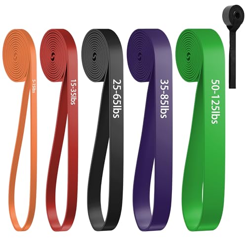 Resistance Bands, Pull Up Assist Bands - Workout Bands, Eexercise Bands, Long Resistance Bands Set for Working Out, Fitness, Training, Physical Therapy for Men Women - color: Dark Green