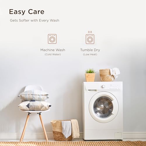 Threadmill Cotton Throw, Muslin, Beige, 100% Cotton Gauze Weave, All-Season | 100% Cotton, Muslin Weave, 50x65 in, Breathable, All-Season, Lightweight, OEKO-TEX Certified, Machine Washable - color: Beige, size: Throw