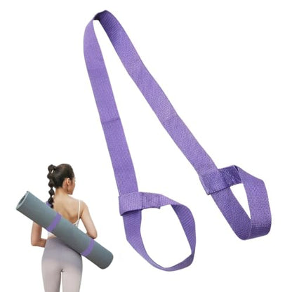 AKOAK Adjustable Yoga Mat Strap, Multi-purpose Strap, Durable Yoga Mat Carrying Strap (Excluding Yoga Mat), Pack of 1 - color: Purple
