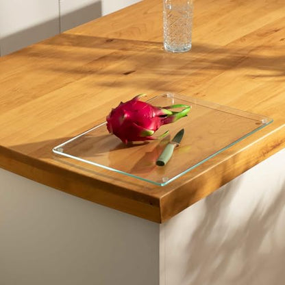 Tempered Glass cutting Board 12x16- Durable Shatterproof, Heat-resistant, Scratch-proof - Dishwasher Safe (16x12 inches) - size: 16"L x 12"W