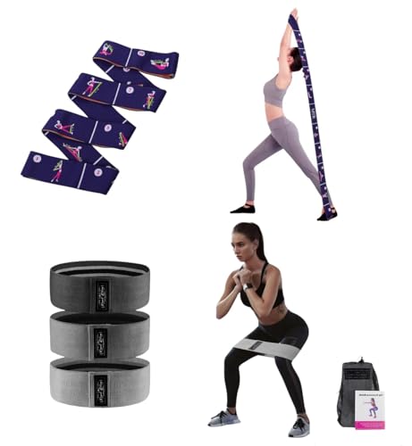 Ab Roller Home Gym Equipment – 4 Wheels Ab Wheel Muscle Roller with Automatic Rebound, Yoga Stretching Strap, 3 Resistance Bands – Comfortable Elbow Support with Non-Slip Handles – Built-in Workout Tracker - color: Black + 3 Bands + 1 Strap