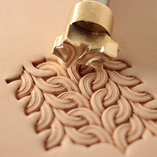 DandS ltd Leather Stamp Tool, Basket Weave, Professional Steel Craft Tool for Leatherworking, Embossing, Carving & Stamping Leather Projects, Belts Wallets & DIY Projects Compatible with Mallet #419 - color: Basket Weave 0.43" X 0.47"