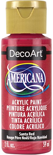 DecoArt Americana Acrylic Paint, 2-Ounce, Santa Red - color: Santa Red, size: 2 Fl Oz (Pack of 1)