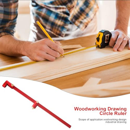 550mm Woodworking Scribing Compass,Adjustable Large Size Circle Drawing Tool, Precision Marking Ruler, Durable Hand Tool for Woodworking Layout and Crafting, (Red) - style: 550mm-Woodworking Compass Scriber