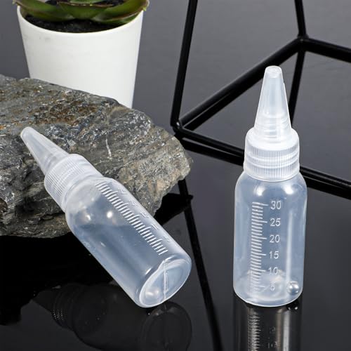 20Pcs Airbrush Paint Bottle Jar 1oz/30ml Plastic Paint Container,with Ball | Resealable Small Squeeze Bottles, for Arts Crafts