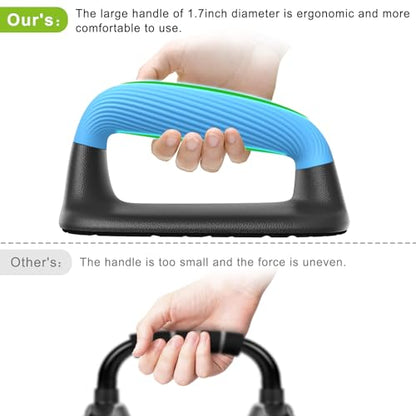 Kipika Push Up Bars, Pushup Stands, Anti-Slip Soft Plastic Push Up Handles, Bottom Anti-Slip Pad, Strength Training Equipment, Perfect for Floor Workout Exercise - color: D: Black & Blue