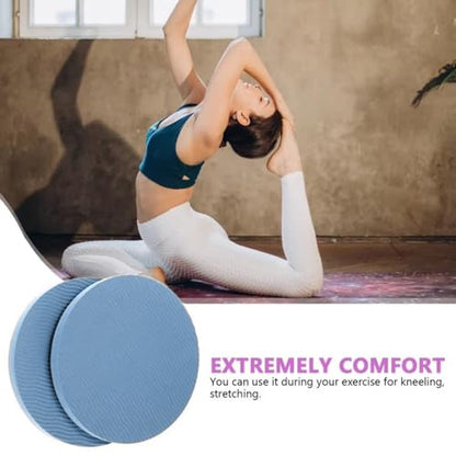 2-piece set yoga knee pads and exercise mats - super thick anti slip support for thick boards, gardening, push ups, knees, Pilates, and floor exercises - knees, elbows, wrists - color: light blue