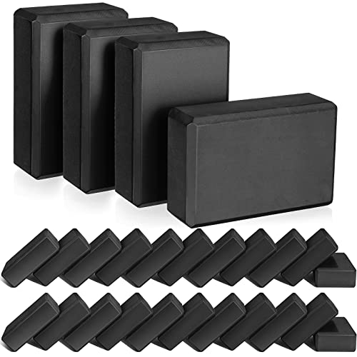 Lenwen 30 Pieces Black Yoga Blocks EVA Foam Non Slip High Density Blocks