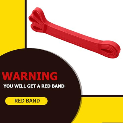 ROSAPOAR Resistance Band Pull up Band Fitness Exercise Bands Natural Latex for Workout Body Stretch Powerlifting Band Fitness Sport Training at Home/The Gym - color: red